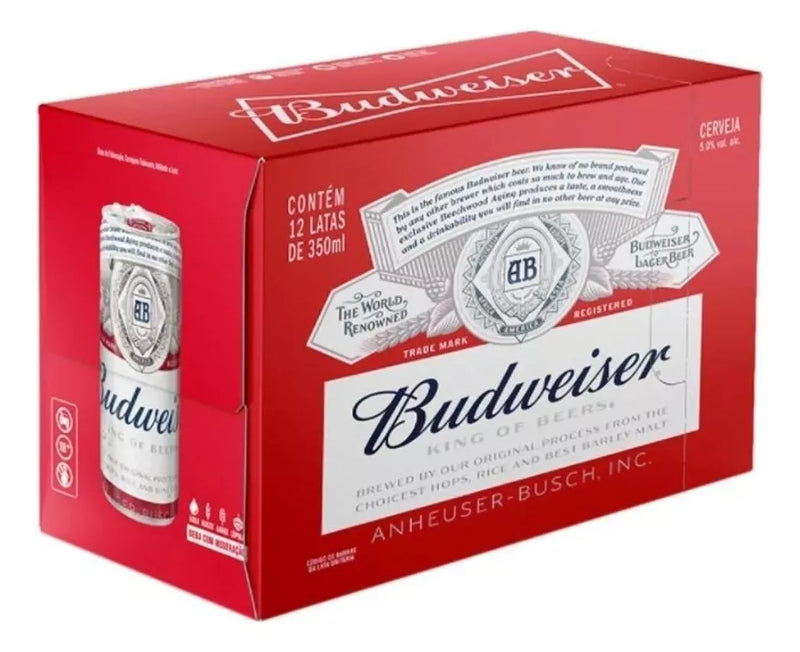 Cerveja Budweiser American Lager Lata 350ml 48 unidades